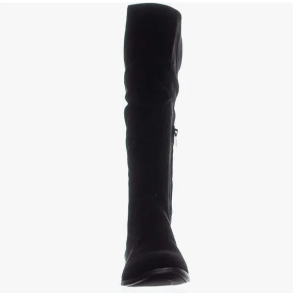 Style & Co Kelimae Black Suede Scrunch Boots Wide Calf - Picture 4 of 8